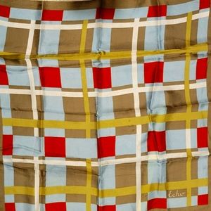 Vintage Echo Silk Scarf 26" Square
